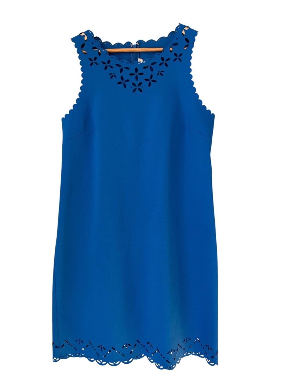 J. Crew Scalloped Laser-Cut Mini Dress in Royal Blue, 8